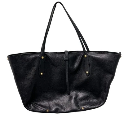 Bolsa tote Annabel Ingall Isabella couro preto sem forro LEIA - Imagem 1 de 4