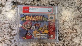 Nintendo 64 Super Smash Bros Brand New PSA Graded 7 Overall, Graded A Sealed 