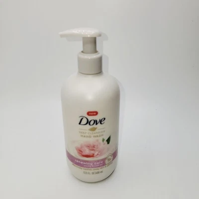 Nuevo Dove Limpieza Profunda Lavado de Manos Cuidado Renovador Peonía y Aceite de Rosa 13.5 fl oz Foto 1 de 4