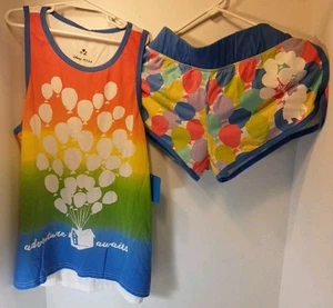 Disney Pixar UP multicolor balloon print junior ladies pajama short set M NWT - Picture 1 of 11