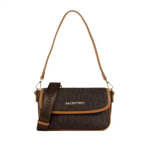 Bolso de hombro para mujer Valentino Regina con solapa acolchada con cadena en marrón - Imagen 1 de 2