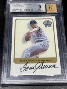Tom Seaver 2001 - Grandes autógrafos del juego #77 ¡Certificado Beckett automático 10!! - Imagen 1 de 2