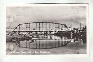 Real Photo Postcard Chena River and First Avenue Fairbanks AK 2190 - Picture 1 of 1