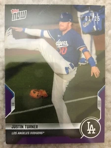 2021 Topps Now Road To Opening Day Justin Turner #OD-410 Purple #01/25 Dodgers - Picture 1 of 2