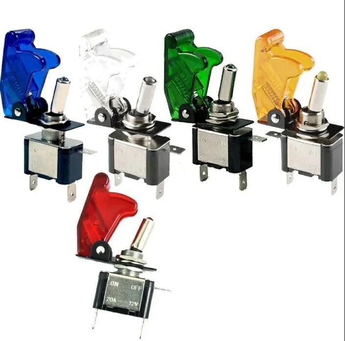 interruttore deviatore ON - OFF a levetta 12v illuminato a led varie colorazioni - Immagine 1 di 1