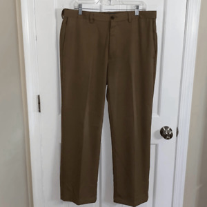 Haggar Cool 18 Pro classic fit dress pants size 36x30 tan