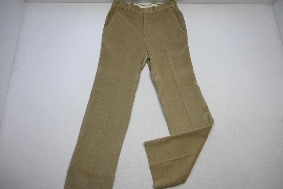 VTG Eddie Bauer Corduroy Pants Country Hunting Beige Rugged Flat Mens Sz 33 UNF - Image 1 of 4
