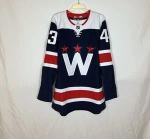 Adidas Washington Capitals #43 Tom Wilson Navy Blue Alternate W Hockey Jersey 50 - Picture 1 of 5