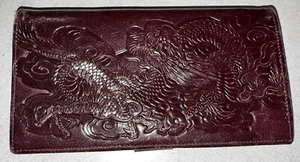 Vintage Leder Geldbörse mit Drachen Design—guter Zustand - Bild 1 von 6