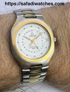 Omega Seamaster Polaris GMT Triple 18k In-lay Gold Unisex Watch - Picture 1 of 17