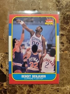 1986-87 Fleer Benoit Benjamin #8 CENTERED Los Angeles Clippers Basketball Card - Picture 1 of 3