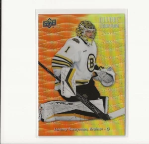 23-24 2023-24 Allure Jeremy Swayman ORANGE-YELLOW Color Flow #CF-31 Bruins - Picture 1 of 1