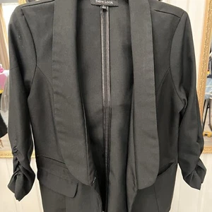 New Look Black Long Sleeve Blazer Womens Size Large - Picture 1 of 4