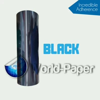 Heat Transfer Vinyl HTV Vinyl Iron On Heat Press T-shirt BLACK 12"x5'ft - Image 1 of 2