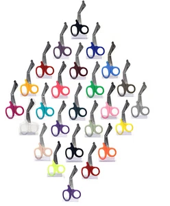 100 Pairs Mix Colors Nurse Medical Scissors EMT 7.25" Trauma Shears Paramedic - Picture 1 of 4