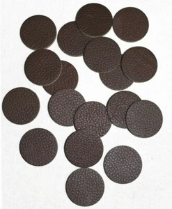 8-TEILIGES SET 1 ZOLL DURCHMESSER KLEBENDE LEDERSCHEIBEN Kreise Möbel Pads Nestchen Pads Schreibtisch  - Bild 1 von 12