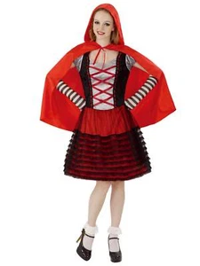Womens Wicked Red Riding Hood Halloween Costume Dress Hooded Cape Gloves OSFM - Picture 1 of 1