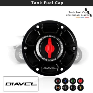 Motor Racing Petrol Tank Fuel Cover Gas Caps for DUCATI DIAVEL 1260 S 19-20 - Picture 1 of 11