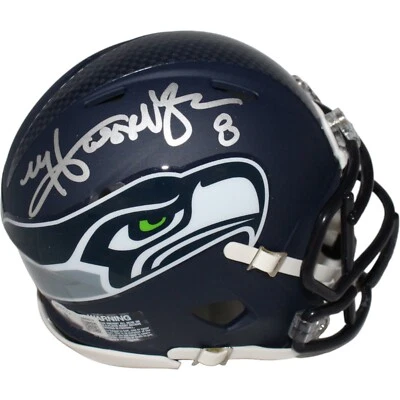 Minicasco Beckett 42429 firmado por Matt Hasselback de los Seattle Seahawks Foto 1 de 3