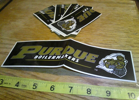 5 NCAA collegiate banner stickers officially licensed Purdue Boilermakers Cover