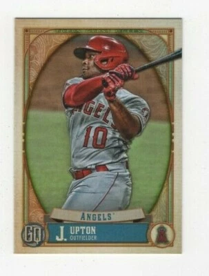 2021 TOPPS GYPSY QUEEN BASEBALL - JUSTIN UPTON LOS ANGELES ANGELS #122 - Image 1 of 4