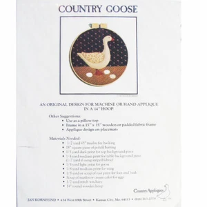 Country Applikationen, Country Goose Maschine oder Handapplikation Kissen Top, Tischset - Bild 1 von 4
