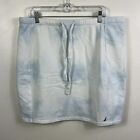 Nautica Womens Blue White Cloud Wash Knit Skirt Size L