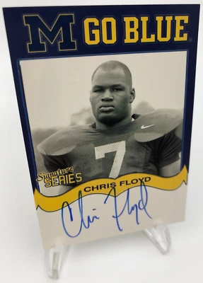 TK Legacy CHRIS FLOYD AUTO Signed MGB91 M GO BLUE CARD 1997 MICHIGAN WOLVERINES - Image 1 of 4
