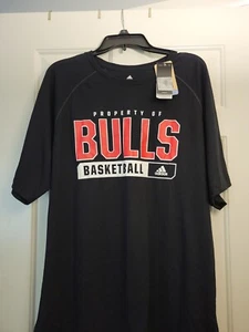 Chicago Bulls Tshirt Made with Climalite Cooling Fabric by Addidas XL NWT - Picture 1 of 6