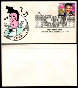 US, Sc #2721, FDC, 1993, ELVIS PRESLEY, HAND PAINTED COVER - Picture 1 of 1