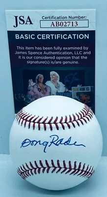 Doug Rader Houston Astros signed Official MLB Baseball Ball autographed JSA - Image 1 of 2