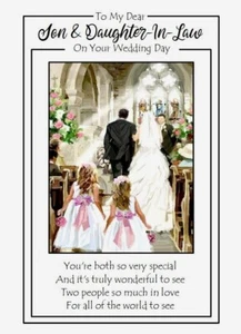 NUOVO a MIO figlio e nuora il giorno del matrimonio A5 Card Celebrazione Love2 - Foto 1 di 5