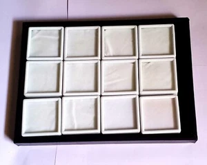 EDELSTEIN Diamant Display Aufbewahrung Tablett Schmuck 12 Kunststoff Box 5x5 cm - Bild 1 von 5