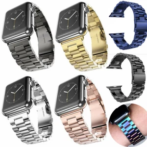 Para Apple Watch Series 7 6 5 4 3 Correa de acero inoxidable Correa de metal Correas Nuevo - Imagen 1 de 41