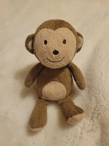 RARE Carters Just One Monkey Plush Rattle 2012 Brown Tan Stuffed 8" Sassy 15758 - Picture 1 of 8