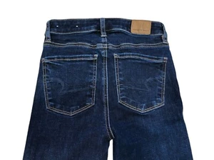 NEW $50 American Eagle Next Level  Super HighRise Jegging Sz 0 24 27.5 Blue NWOT - Picture 1 of 9