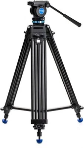 Benro KH25P Video Head & Tripod Kit 11lb Load Pan Drag 61.6" Max Height - Picture 1 of 8