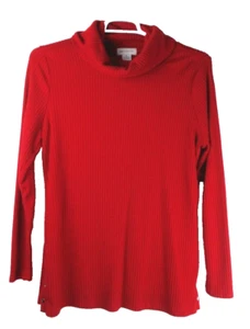 Suéter Liz Claiborne Cuello Alto Rojo Tejido Estampado Elástico Botón Para Mujer XL - Imagen 1 de 11