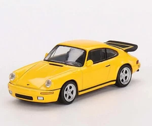 Mini GT 1/64 Die Cast PORSCHE 911 TURBO RUF Black Tail Model Car -YELLOW - - Picture 1 of 7