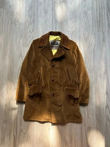 Vintage Sears Chore Jacke Herren 38 braun Cord 70er Jahre The Country Mantel schwer - Bild 1 von 8