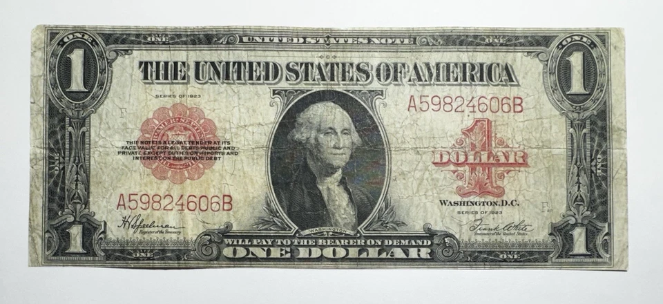 1923 $1 Legal Tender Horse Blanket" Red Seal Fr.40 - Image 1 of 2