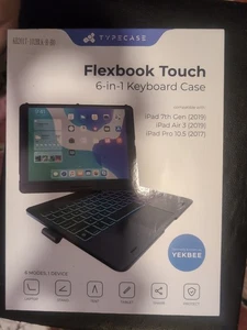 Typecase Flexbook Touch 6-in-1 Keyboard Case Black 022624AST Open Box  - Picture 1 of 6