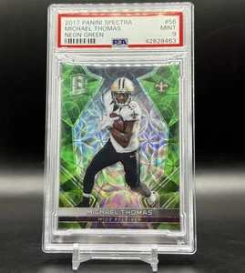 2017 PANINI SPECTRA NEON GREEN #56 MICHAEL THOMAS /25 PSA 9 - Picture 1 of 3