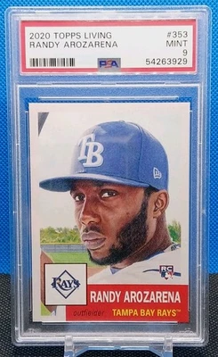Randy Arozarena RC PSA 9 2020 Topps Living Set #353 Tampa Bay Rays Rookie Mint - Image 1 of 4