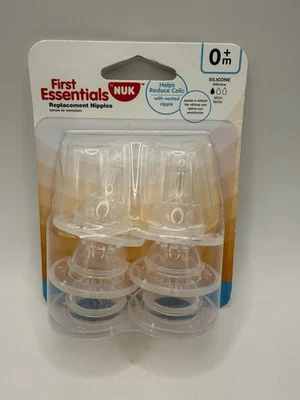 First Essentials By Nuk (6) Pezones de repuesto de silicona flujo medio 0+ meses Foto 1 de 2