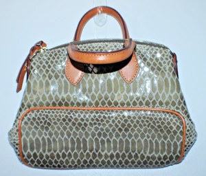 Bolso de Mano Dooney & Bourke Cartera Cuero Geométrico Cremallera Excelente Estado - Imagen 1 de 8