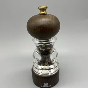 Peugeot Freres Lion France Acrylic Wood Pepper Mill EUC 5.5 Inch B - Picture 1 of 11