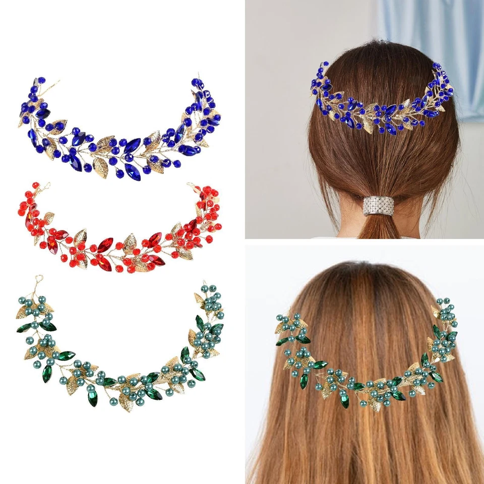 Braut Hochzeit Haar Rebe Haarstücke für Dress -up -Geburtstage Geschenk Roes - Bild 1 von 1