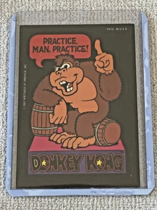 1982 Topps Nintendo Donkey Kong Sticker/Puzzle Card #11 Practice, Man, Practice! - Bild 1 von 2