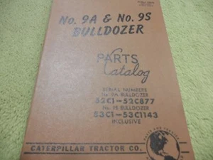 Oruga Nº Libro de piezas de servicio manual para tractor CAT 9A, S 52C1 - Imagen 1 de 3